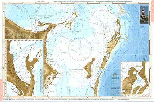 Cartografía del corazón de Ábaco: Puerto pequeño a cayo Tilloo a Man O'War Cay (tabla de navegación 12 "x 18")