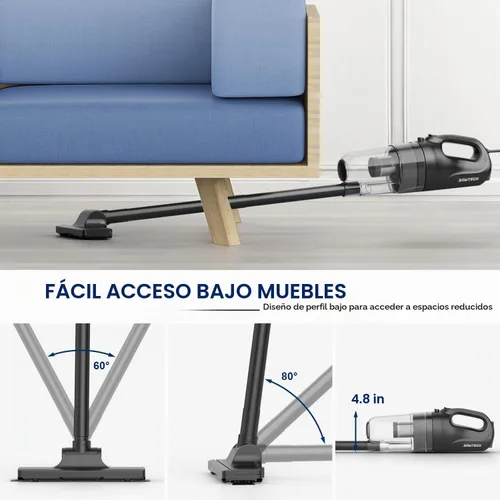 Vista 3 de SOWTECH Aspiradora con cable para el hogar, aspiradora de piso duro con cable de 23 pies de largo, potente succión ligera para suelos de madera dura