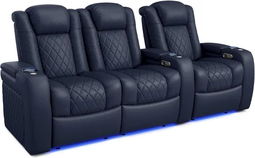 Vista 33 de Valencia Tuscany - Asiento de cine en casa, sillón reclinable eléctrico de piel de napa con espuma viscoelástica de gel frío, carga USB-C/USB-A