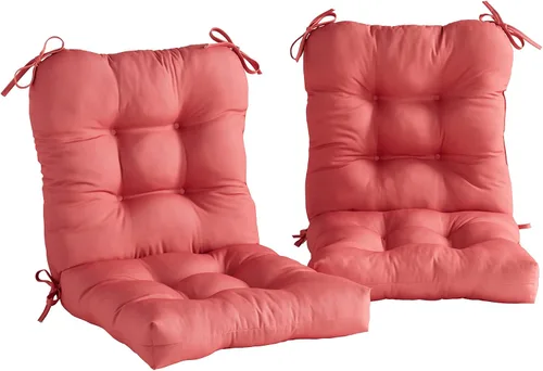 Vista 18 de Greendale Home Fashions Juego de 2 cojines de asiento y respaldo para exteriores, diseño Adobe Stripe 2