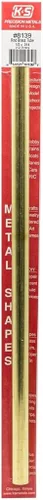 K&S 8139 - Tubo redondo de latón de metales de precisión - 1/2 pulgada de diámetro exterior x 0.014 pulgadas de pared x 12 pulgadas de largo -