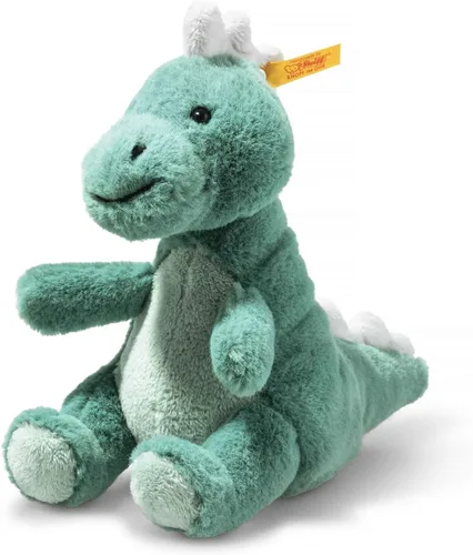 Steiff Joshi - Dinosaurio T-Rex de peluche, animal de peluche prémium en miniatura de tiranosaurio Rex dinosaurio para niños (verde, 6 pulgadas)