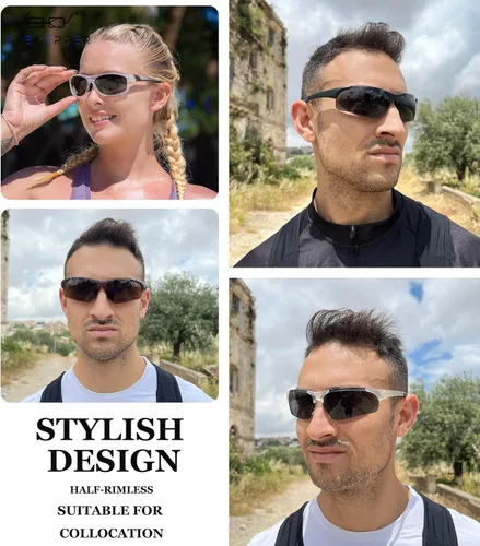 Vista 2 de Eyekepper TR90 Gafas de sol bifocales polarizadas deportivas irrompibles sin montura