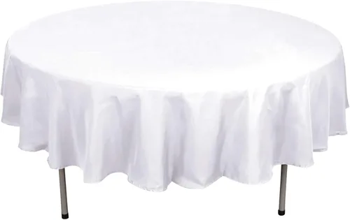 Vista 112 de Efavormart - Mantel redondo de poliéster para banquetes de boda, 90 pulgadas, color marfil