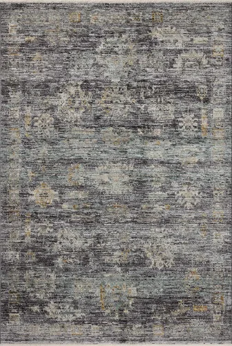 Vista 142 de Loloi Jean Stoffer Katherine Collection KES-02 Ocean/Coral 2'-7'' x 10'-0'', .25" Pile Height, Runner Rug