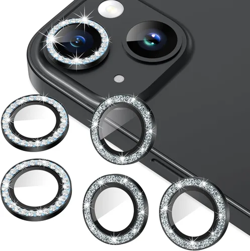 Vista 45 de AGVEE Paquete de 6 unidades para iPhone 12 Pro/12/12 Mini/11 Pro Max/11 Pro/11 Pro/11 Protector de lente de cámara, anillo de metal brillante