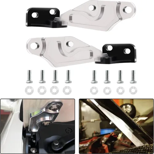 Vista 5 de Cierre de liberación rápida de aluminio de la bisagra del capó compatible con Honda Civic R DC2 1992 1993 1994 1995 1996 1997 1998 1999 2000 2001 EK