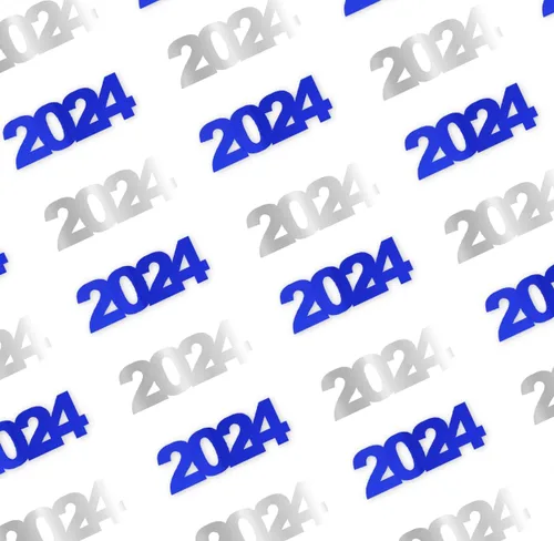 Vista 51 de Confetti Year 2024 Negro, Azul Royal Combo - 2 bolsas de media onza (1 oz)