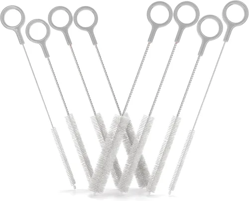 Vista 7 de Buenalife Juego de cepillos de limpieza resistentes de 8 piezas - Limpiadores de pajitas extra largas para pajitas reutilizables de metal