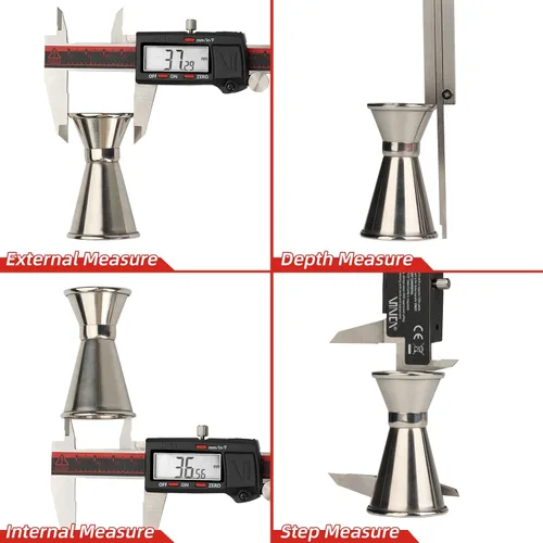 Vista 3 de Calibrar digital Vinca de grado IP54, DCLA-0605 de 6 pulgadas/150 mm, conversión de pulgadas/milímetros/fracción, acero inoxidable, pantalla LCD