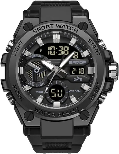 KXAITO Relojes deportivos para hombre al aire libre, impermeable, militar, fecha, tácticas, LED, alarma, cronómetro