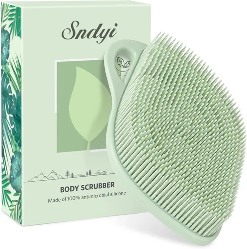 Vista 13 de Sndyi Exfoliante Corporal de Silicona, Exfoliante Corporal Suave para Piel Sensible, Exfoliante de Ducha en Forma de Hoja para el Cuerpo con Cerdas
