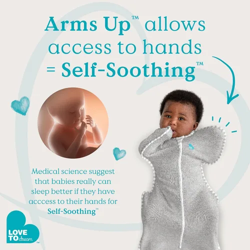 Vista 6 de Love to Dream Swaddle Up Swaddle de Transición, Alas Patentadas Desmontables con Cremallera, Ayuda Suavemente al Bebé en la Transición de Estar