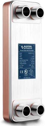 ALECOIL Intercambiador de calor de placas de 4 x 12 pulgadas con puerto MPT de 1 pulgada de agua a agua intercambiador de calor de placas soldadas