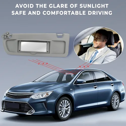 Vista 6 de SCITOO Conjunto de visera solar gris del lado izquierdo del conductor para Honda Civic sin techo corredizo (83280-SNA-A01ZE)