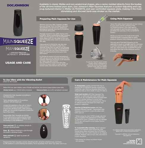 Vista 8 de Doc Johnson Main Squeeze - Livv Fitt - ULTRASKYN Stroker - Placa de presión para una presión precisa - Tapa de extremo giratoria para controlar