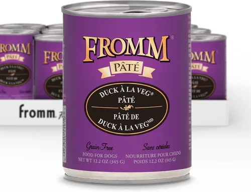 Vista 24 de Fromm Comida para perros con paté de carne de res y cebada - Comida húmeda prémium para perros - Receta de carne de res - Caja de 12 latas