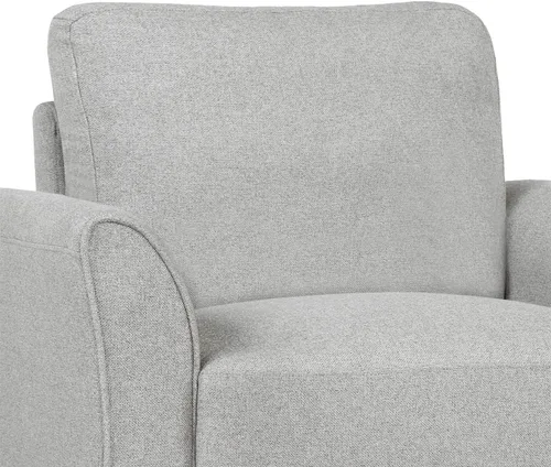 Vista 5 de Evedy Moderno juego de 2 piezas con reposabrazos sofá biplaza individual para sala de estar adecuado para dormitorio sala de estar gris claro