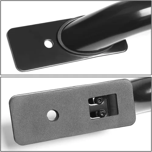 Vista 2 de Auto Dynasty Par de barras laterales para camiones de acero suave negro compatibles con C/K/Silverado/Ram, cabina de cama larga de 8 pies