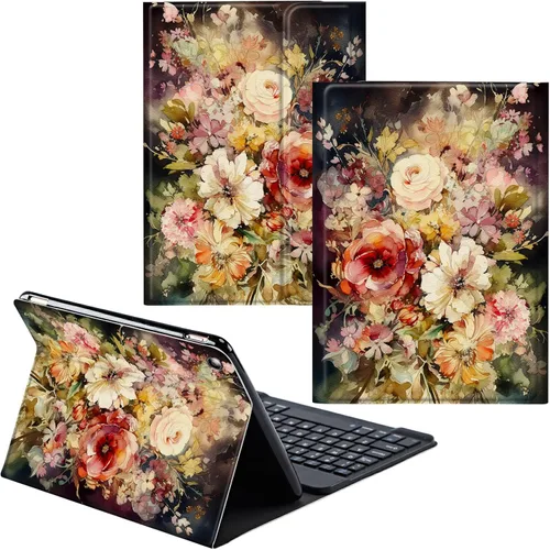 Vista 50 de Para Samsung Galaxy Tab S6 Lite Funda 2022/2020 Teclado Inalámbrico Desmontable Y Cubierta De Soporte De Cuero PU Funda Protectora Para Samsung