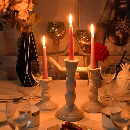 Vista 7 de Zest Candle Velas cónicas de 12 piezas, 6 pulgadas, color rosa, 12 unidades (paquete de 1)