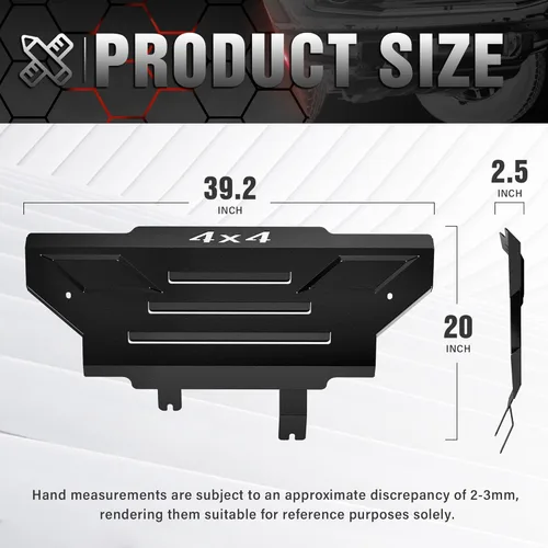Vista 4 de para Ford Bronco Placa de Deslizamiento Frontal de Acero al Carbono Cubierta de Parachoques Compatible con Ford Bronco 2/4 Puertas 2021 2022 2023