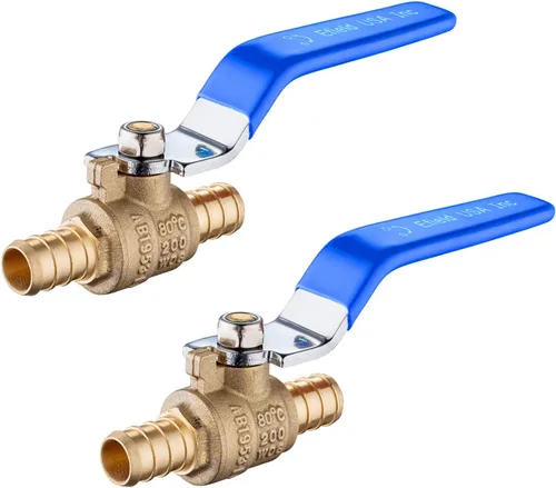 Vista 11 de EFIELD Válvula de bola de cierre de puerto completo de latón Pex de 1 pulgada, mango amarillo certificado UPC de latón (VALVE020)