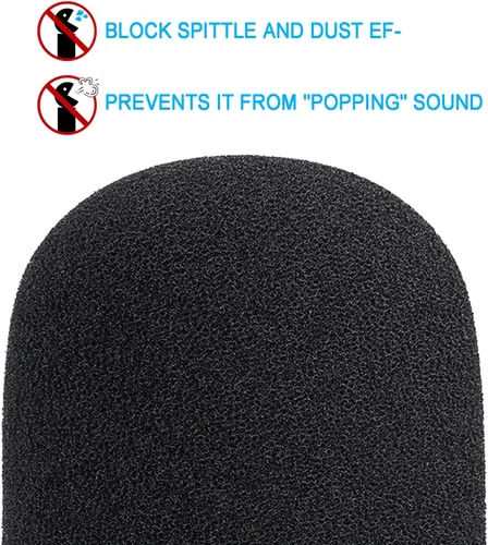Vista 4 de Protector de espuma con filtro pop para micrófono PodMic - Parabrisas de viento para micrófono personalizado para Rode PodMic USB, micrófono