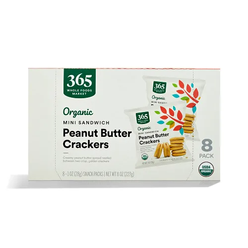 Vista 11 de 365 by Whole Foods Market, Galletas de queso sándwich mini orgánico, 8 unidades, 1 onza