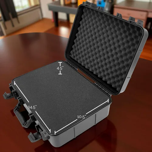 Vista 3 de CASEMATIX Funda rígida para proyector con espuma personalizable compatible con Epson VS240, EX3240, VS345, VS340, VS335W, EX7240 Pro, EX5240 – Funda