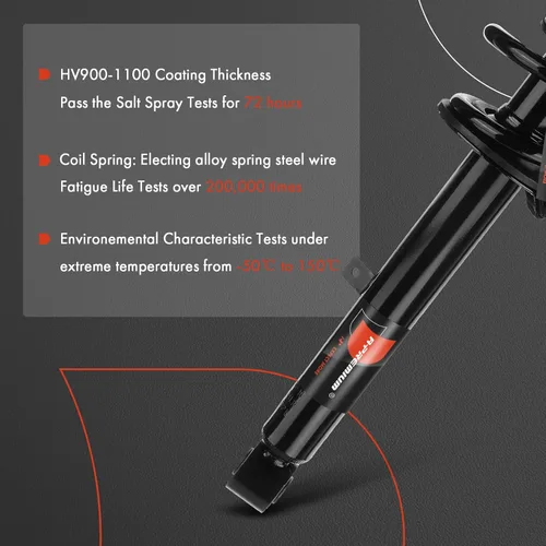 Vista 4 de A-Premium Par de suspensión delantera (2) Conjunto completo de amortiguador y resorte helicoidal Compatible con Lexus IS250 IS350 2006-2013