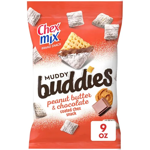 Vista 8 de Chex Mix Muddy Buddies, Mix de aperitivos de galletas OREO y crema, 9 oz