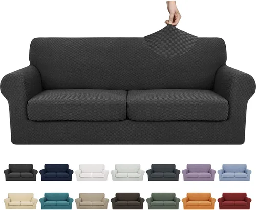 Vista 19 de YEMYHOM - Fundas elásticas para cojín individual, protector de sofá, silla, asiento, funda deslizante, funda suave de sofá, reemplazo, grande, a