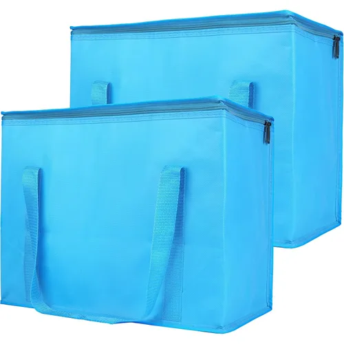 Vista 22 de Bodaon - Paquete de 1 bolsa de compras reutilizable y aislada para comestibles, tamaño XL, bolsa térmica para picnic con parte superior fría, bolsa
