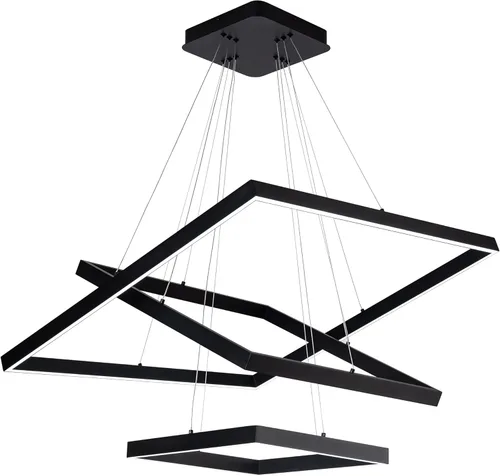 Vista 8 de Lámpara Colgante LED Moderna Cuadrada Candelabro LED 1 Anillo Accesorio de Iluminación Colgante de Acrílico para Dormitorio Sala de Estar Comedor