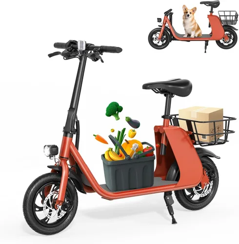 Vista 11 de RIDWIND Electric Scooter with Seat for Adults, 450W Motor Foldable E Scooter for Adults with LCD Display,15.5MPH, 20 Miles Range, Max Load 265LB