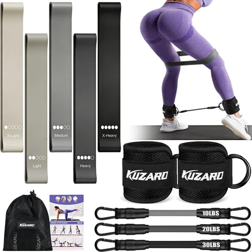 Ankle Resistance Bands with Cuffs, Resistance Bands Set for Working Out, Leg and Glute Exercise Bands – Home Gym Workout Equipment for Women, Booty