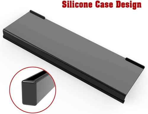 Vista 4 de KOTEMON Soporte de teclado de computadora inclinado de acrílico para escritura ergonómica, soporte para bandeja de teclado con funda antideslizante
