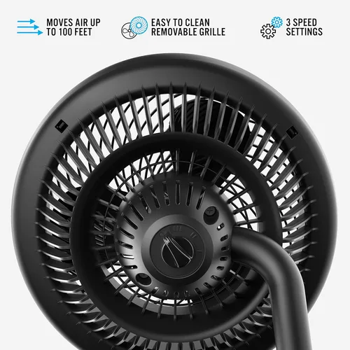 Vista 3 de Vornado 783 Full-Size Whole Room Air Circulator Fan with Adjustable Height & 184 Whole Room Air Circulator Tower Fan, 41", 184-41", Black