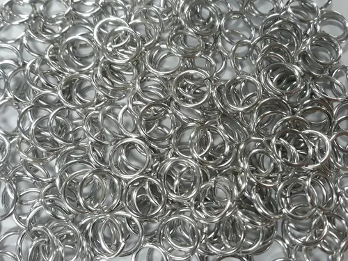 Vista 15 de Anillos de salto de aluminio brillante de 1 libra 14G 1/2" ID (más de 1150 anillos)