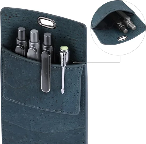 Vista 5 de Protector de bolsillo de corcho portugués premium para hombres Protectores de bolsillo multiusos para camisas y batas de laboratorio Para Scrub