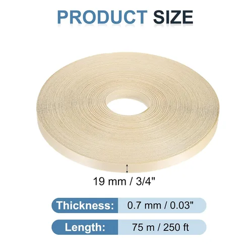 Vista 3 de PATIKIL Bandas de borde de abedul, cinta de chapa de madera de 1-1/2 pulgadas x 25 pies, bandas de borde de madera contrachapada flexible prepegadas