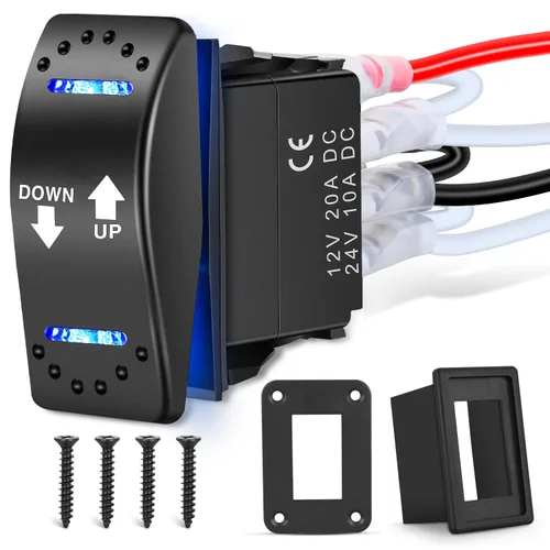 Vista 11 de Panel de Interruptor de Encendido/Apagado Nilight 4 PIN DPST, Interruptores de Palanca Panel 12V 20A, Carcasa de Interruptor de Aluminio Anodizado