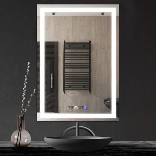 Vista 16 de Espejo LED de longitud completa de 19 x 59 pulgadas para baño con 3 modos de color, atenuador táctil, tocador iluminado de pie o montaje en pared