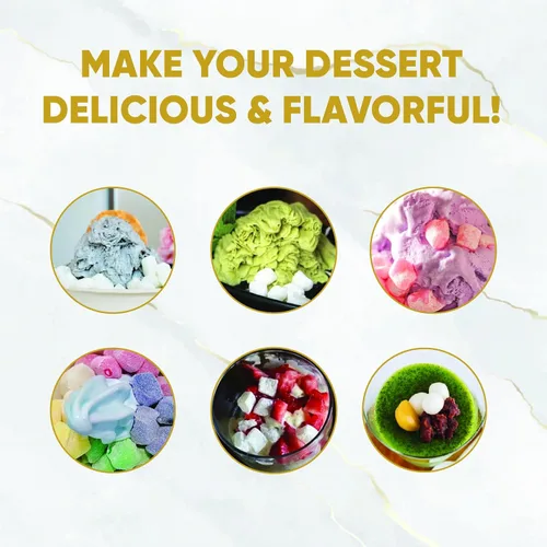 Vista 4 de Fanale Mini pastel de arroz dulce Mochi – Merienda mixta original/arco iris para aderezos de yogur congelado/coberturas de helado/coberturas