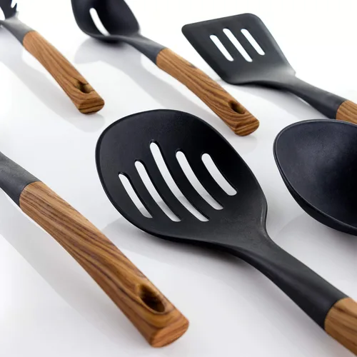 Vista 9 de Megachef Juego de utensilios de cocina de nailon para herramientas, 7 piezas, varios