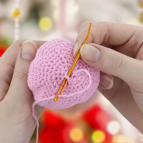 Vista 3 de Aguja de hilo con ojo grande doblada en caja para tapiz, lana de coser, tejer, zurtir