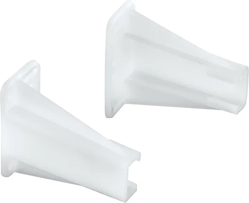 Prime-Line R 7240 Soportes de riel lateral para cajón, nailon blanco (1 par)