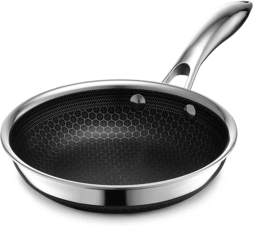 Vista 11 de HexClad Sartén híbrida antiadherente de 12 pulgadas con tapa de vidrio templado, mango que se mantiene fresco, apto para lavavajillas, apto