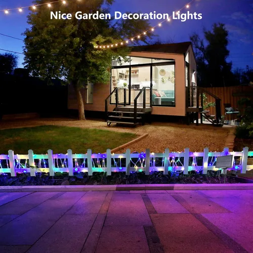 Vista 6 de Luces de cuerda LED de 33 pies para interiores, 100 luces de tubo LED con 18 colores, luces de cadena para exteriores, impermeables, luces de cuerda